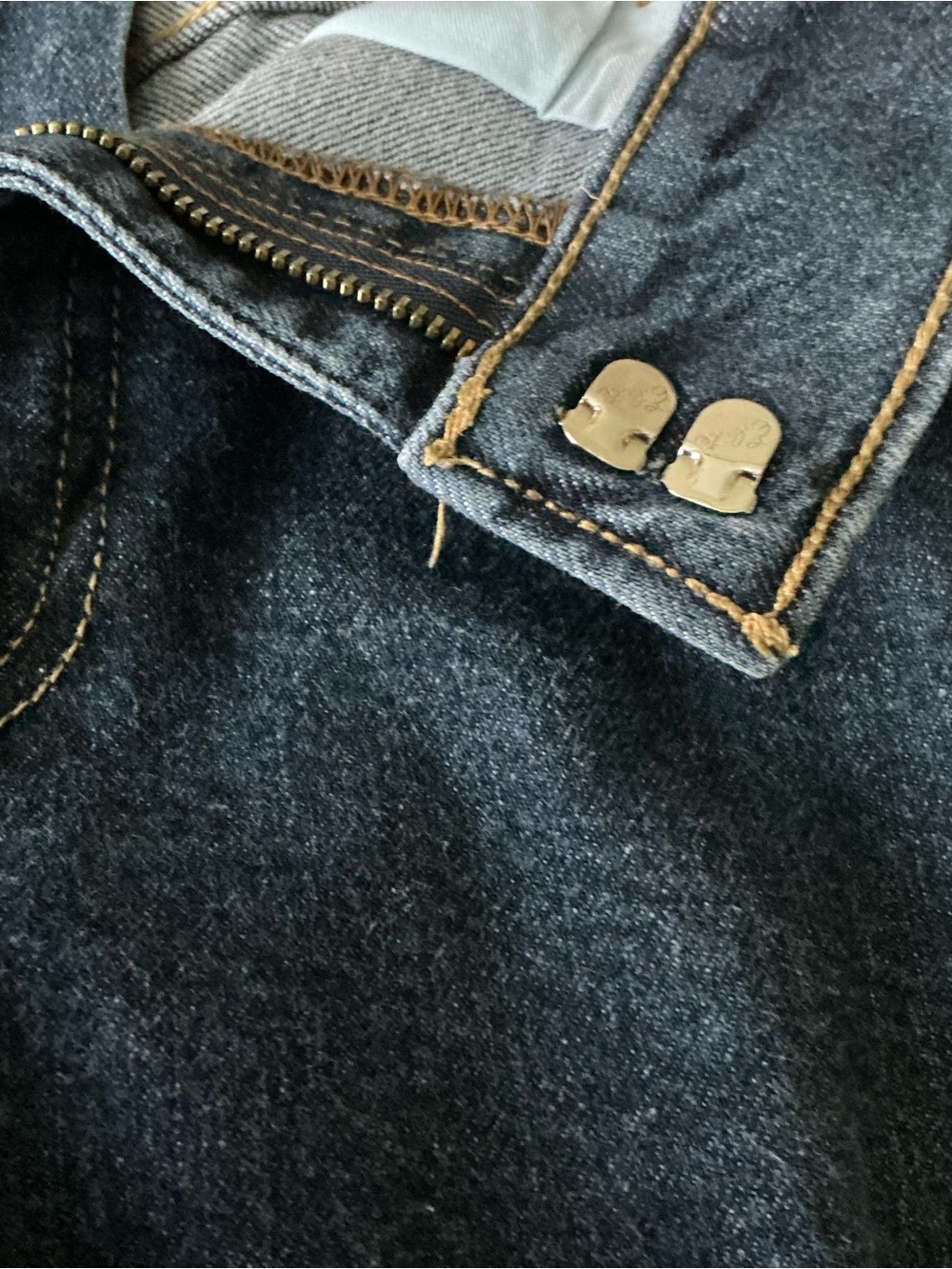 Vintage Gap Hip Hugger Jeans Women Blue Stretch Denim Low Rise Y2K Hook N Eye 12 - Picture 10 of 13